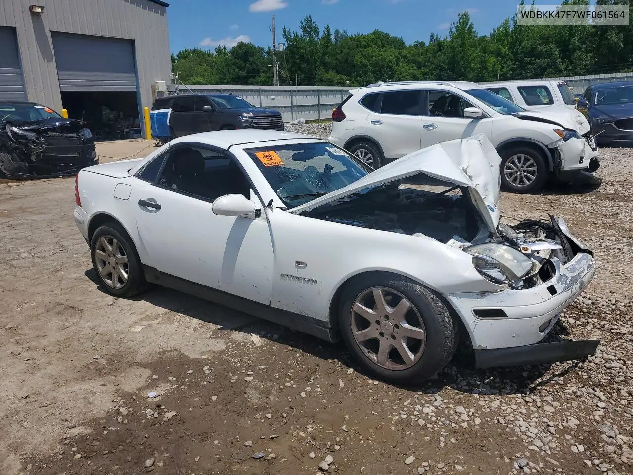 1998 Mercedes-Benz Slk 230 Kompressor VIN: WDBKK47F7WF061564 Lot: 58624736