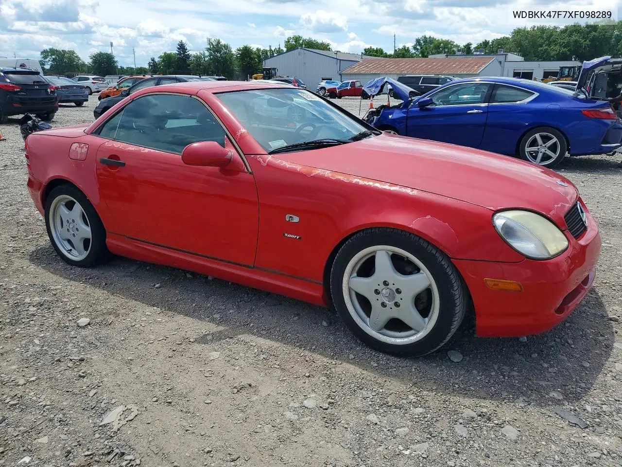 1999 Mercedes-Benz Slk 230 Kompressor VIN: WDBKK47F7XF098289 Lot: 57520166