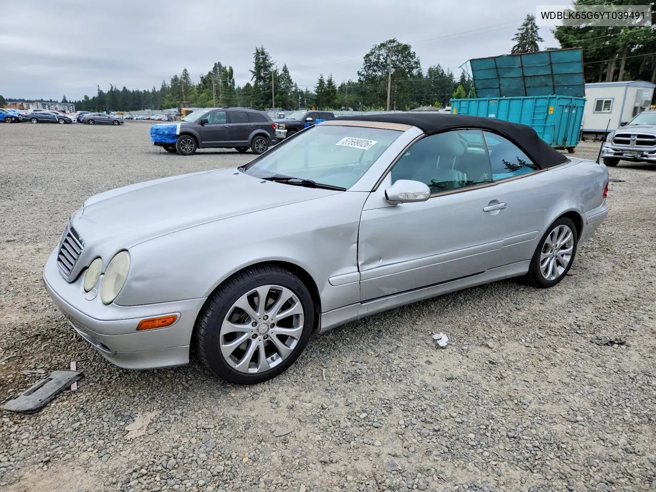 2000 Mercedes-Benz Clk 320 VIN: WDBLK65G6YT039491 Lot: 57699026