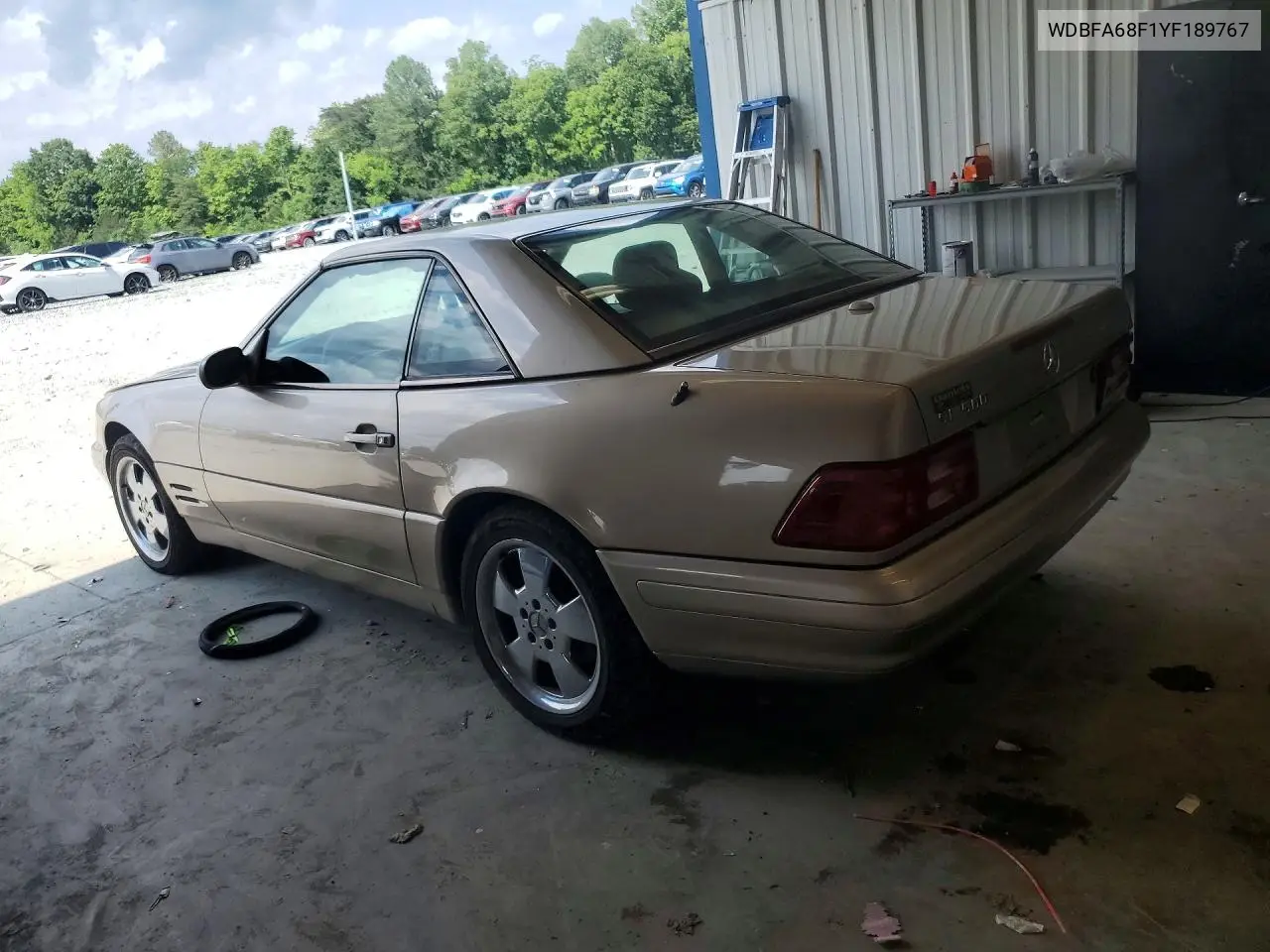 2000 Mercedes-Benz Sl 500 VIN: WDBFA68F1YF189767 Lot: 59579696