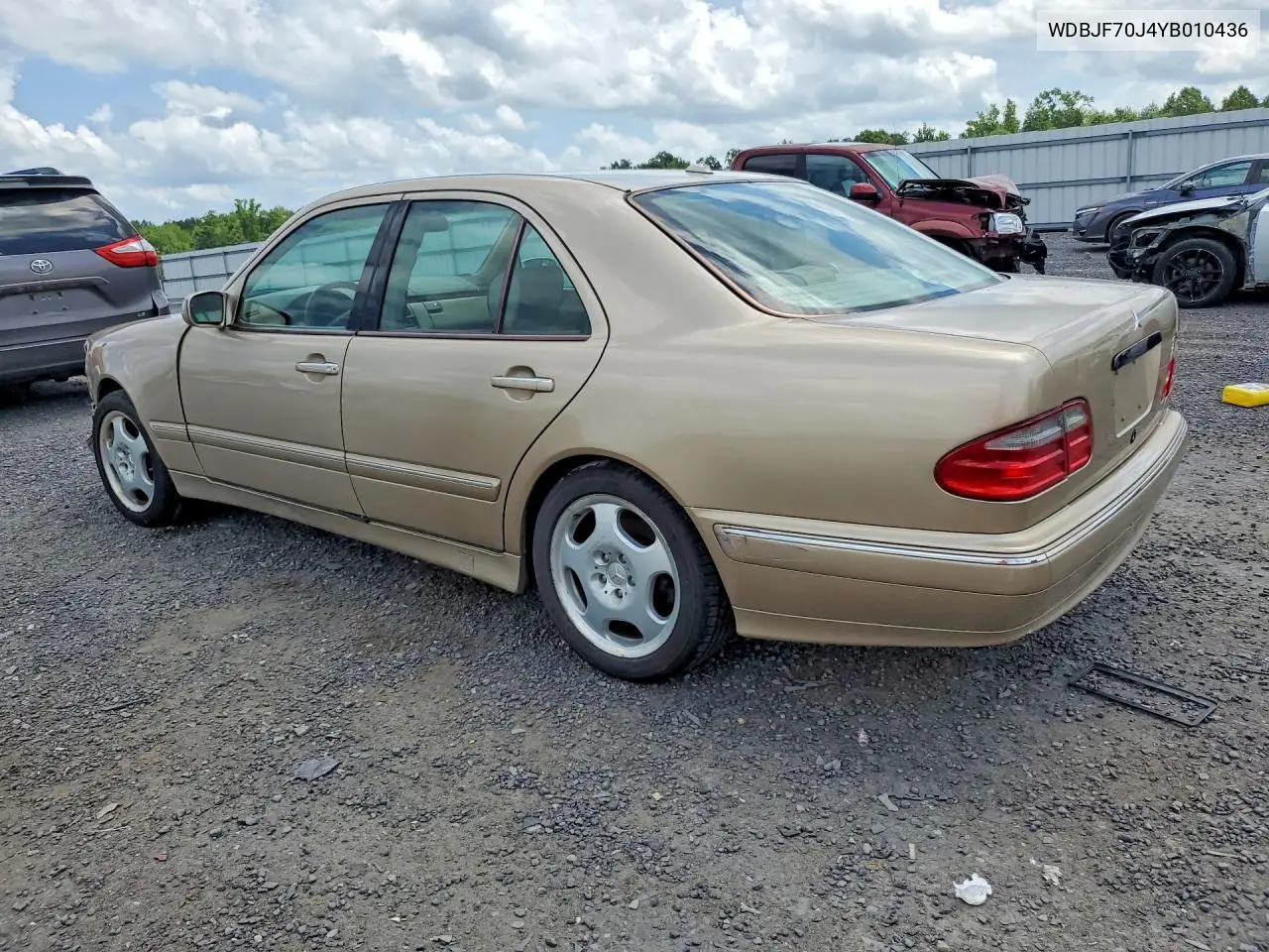 2000 Mercedes-Benz E 430 VIN: WDBJF70J4YB010436 Lot: 60599206