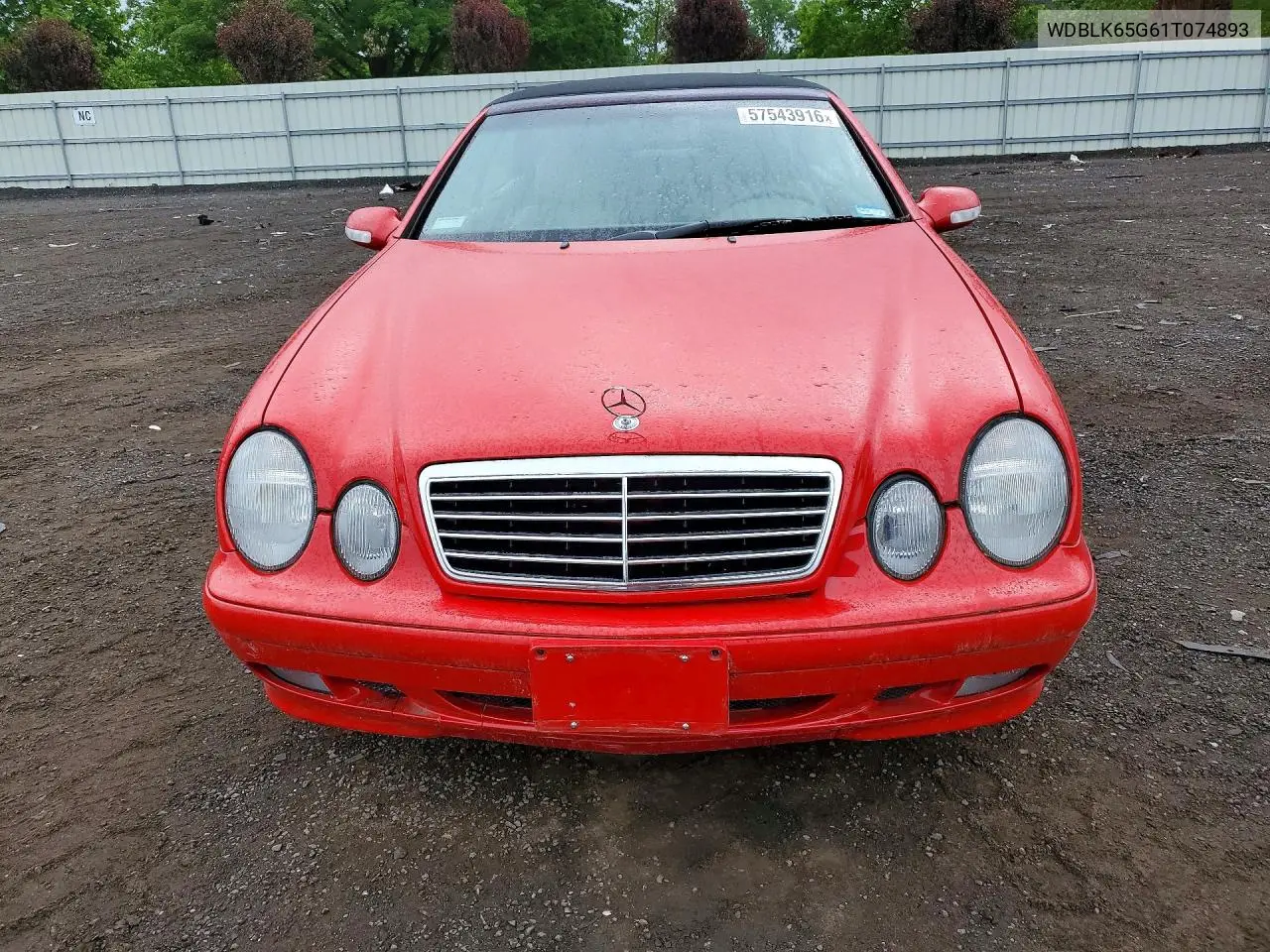 2001 Mercedes-Benz Clk 320 VIN: WDBLK65G61T074893 Lot: 57543916
