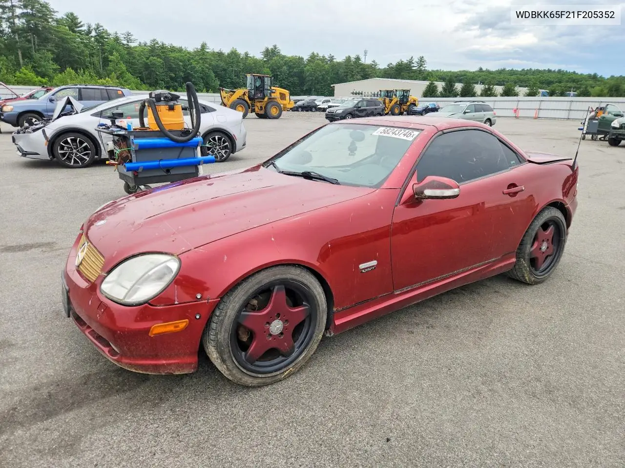 2001 Mercedes-Benz Slk 320 VIN: WDBKK65F21F205352 Lot: 58243746