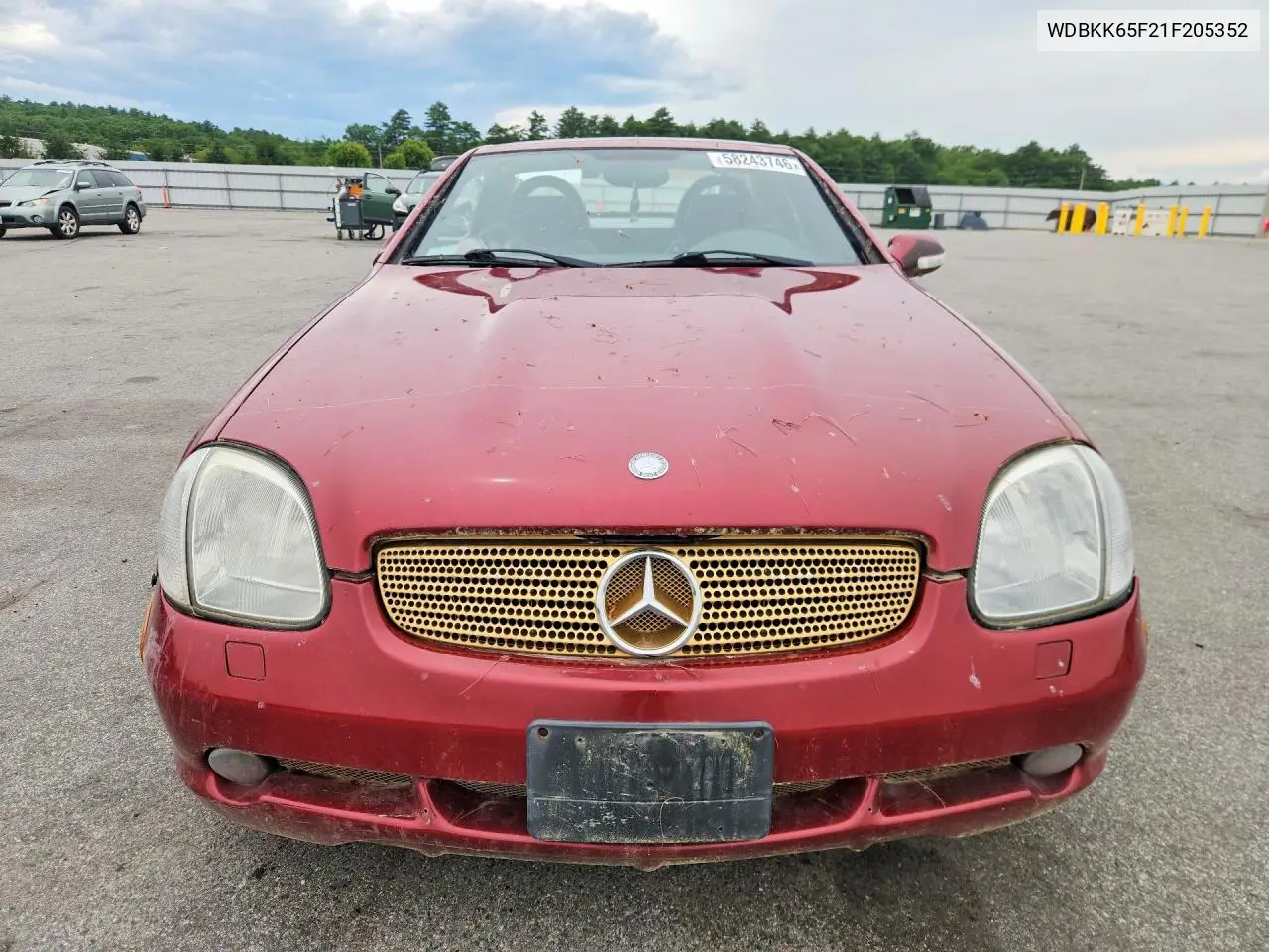 2001 Mercedes-Benz Slk 320 VIN: WDBKK65F21F205352 Lot: 58243746