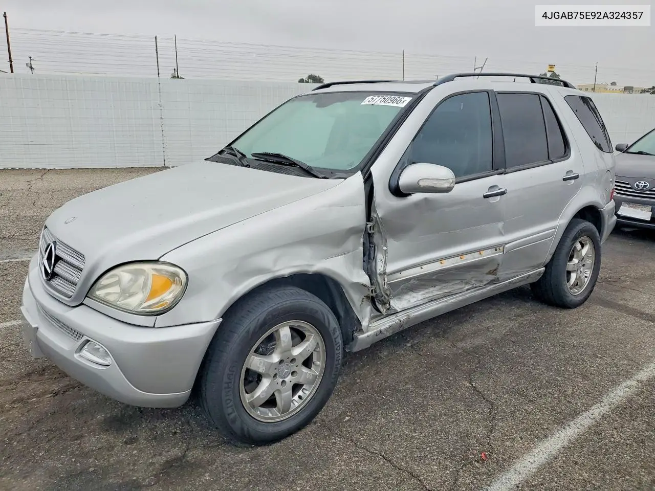 2002 Mercedes-Benz Ml 500 VIN: 4JGAB75E92A324357 Lot: 57750966
