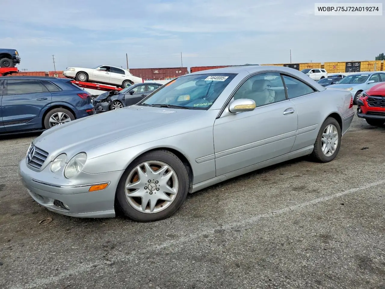 2002 Mercedes-Benz Cl 500 VIN: WDBPJ75J72A019274 Lot: 74640005