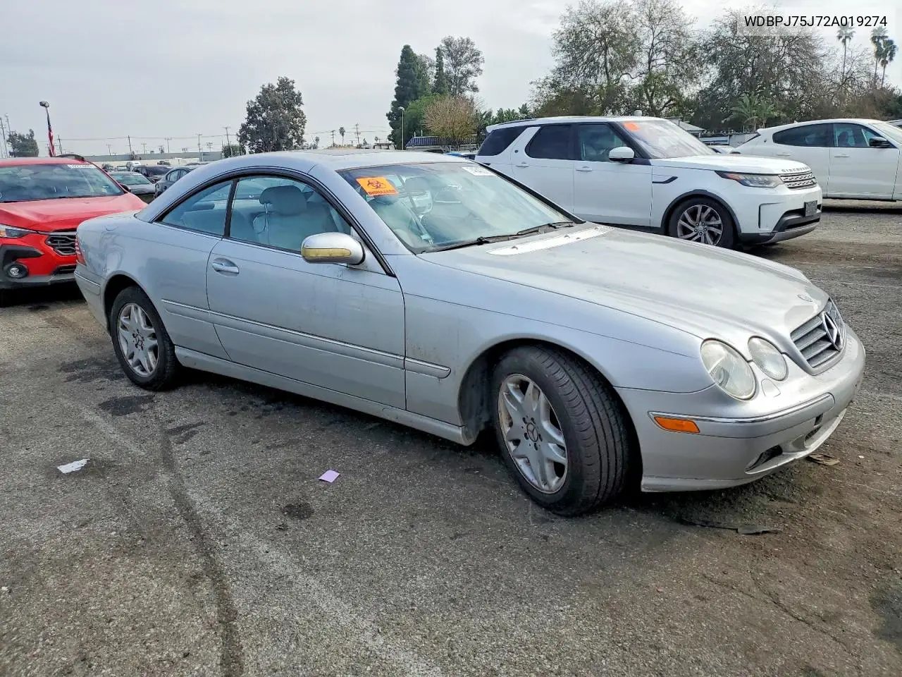 2002 Mercedes-Benz Cl 500 VIN: WDBPJ75J72A019274 Lot: 74640005