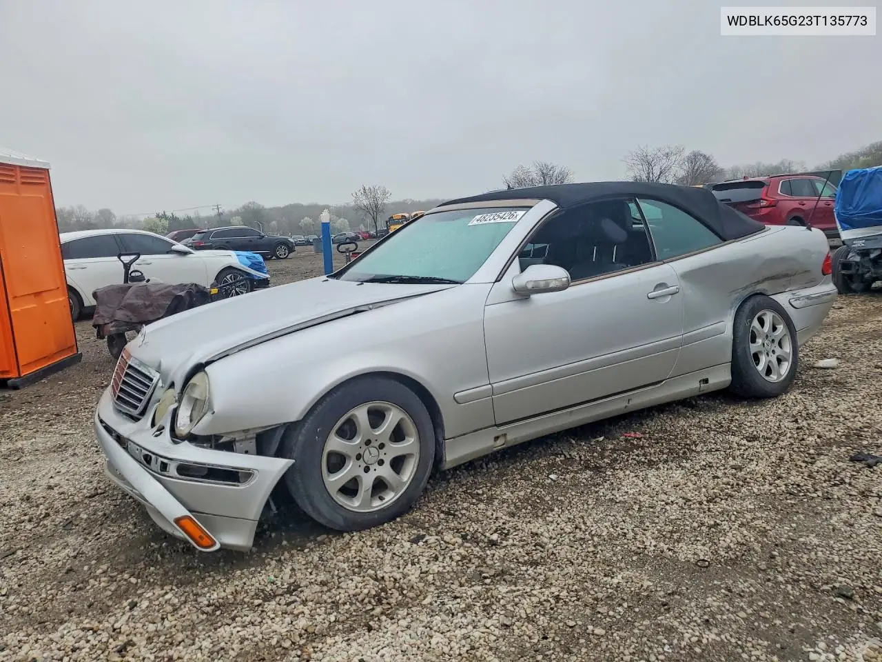 2003 Mercedes-Benz Clk 320 VIN: WDBLK65G23T135773 Lot: 48235426