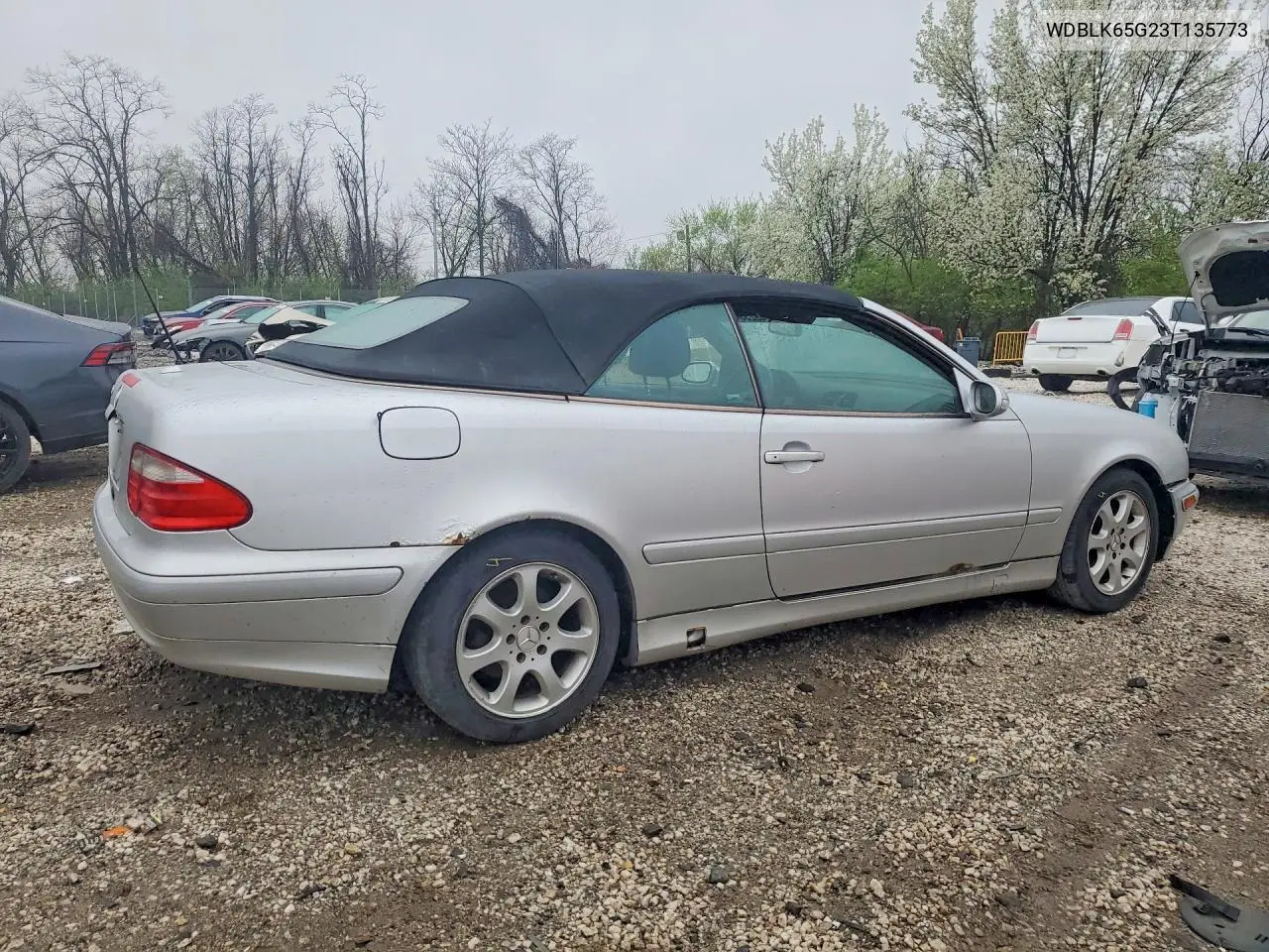 2003 Mercedes-Benz Clk 320 VIN: WDBLK65G23T135773 Lot: 48235426