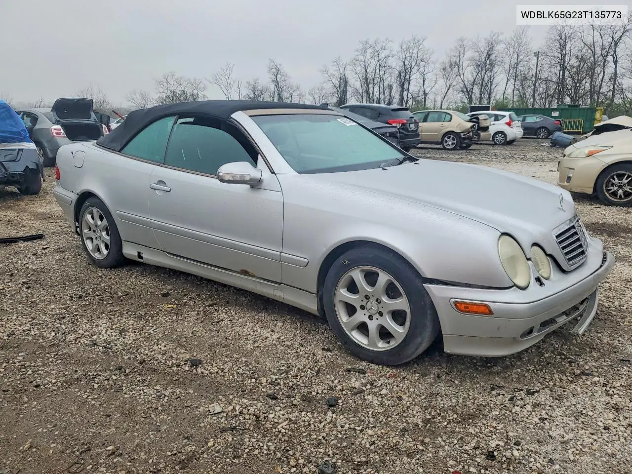 2003 Mercedes-Benz Clk 320 VIN: WDBLK65G23T135773 Lot: 48235426