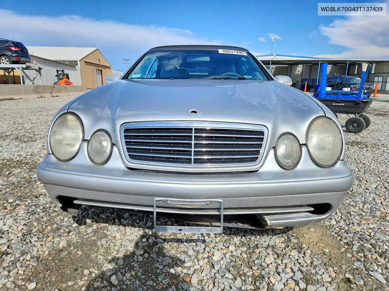 2003 Mercedes-Benz Clk 430 VIN: WDBLK70G43T137439 Lot: 48837996