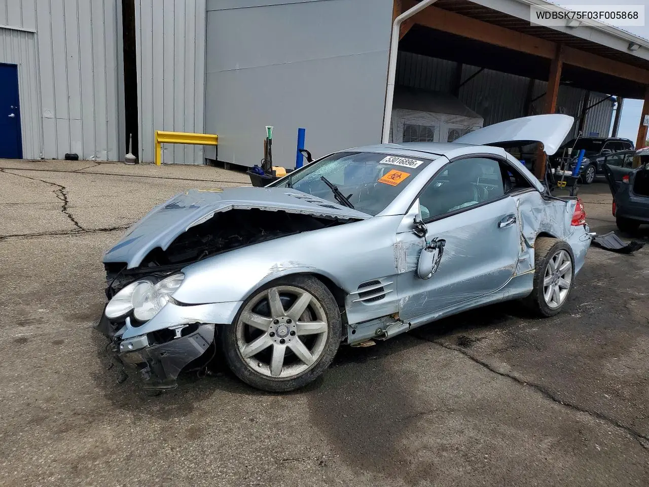 2003 Mercedes-Benz Sl 500R VIN: WDBSK75F03F005868 Lot: 53016896