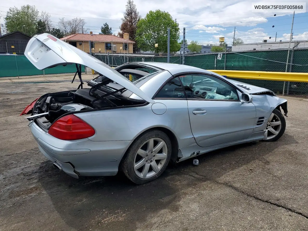 2003 Mercedes-Benz Sl 500R VIN: WDBSK75F03F005868 Lot: 53016896