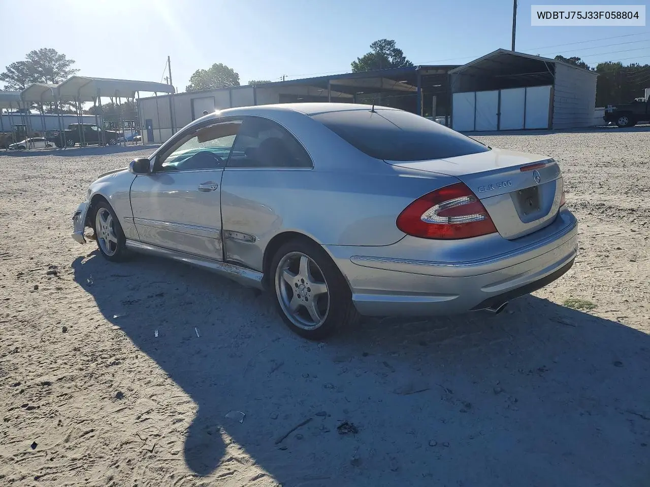 2003 Mercedes-Benz Clk 500 VIN: WDBTJ75J33F058804 Lot: 53369166