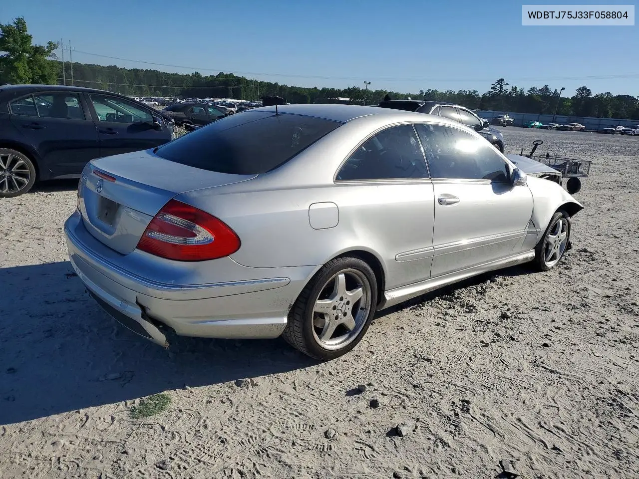 2003 Mercedes-Benz Clk 500 VIN: WDBTJ75J33F058804 Lot: 53369166