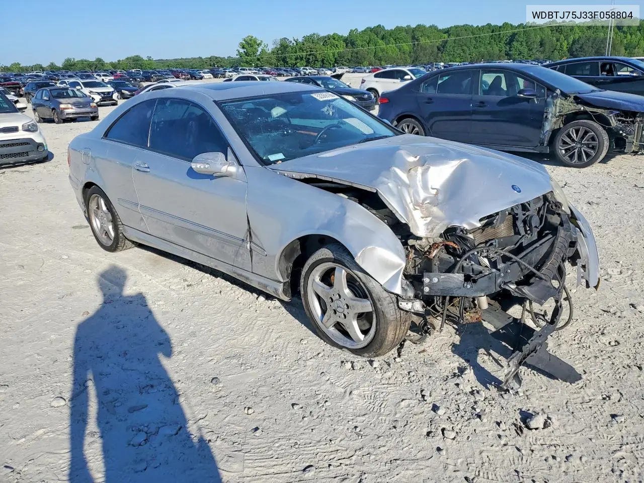 2003 Mercedes-Benz Clk 500 VIN: WDBTJ75J33F058804 Lot: 53369166