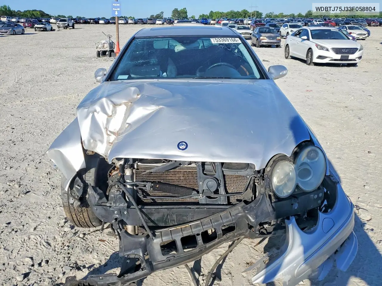 2003 Mercedes-Benz Clk 500 VIN: WDBTJ75J33F058804 Lot: 53369166