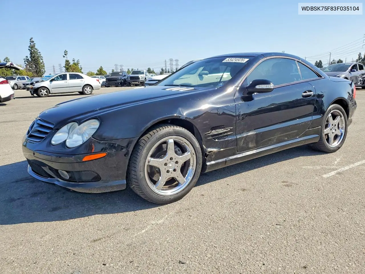 2003 Mercedes-Benz Sl 500R VIN: WDBSK75F83F035104 Lot: 53424926