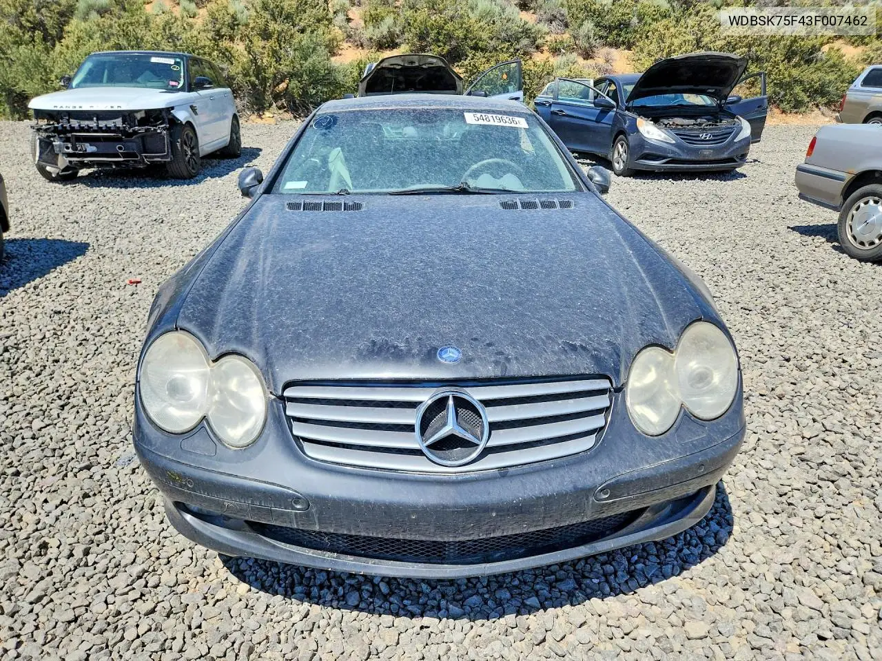 2003 Mercedes-Benz Sl-Class VIN: WDBSK75F43F007462 Lot: 54819636