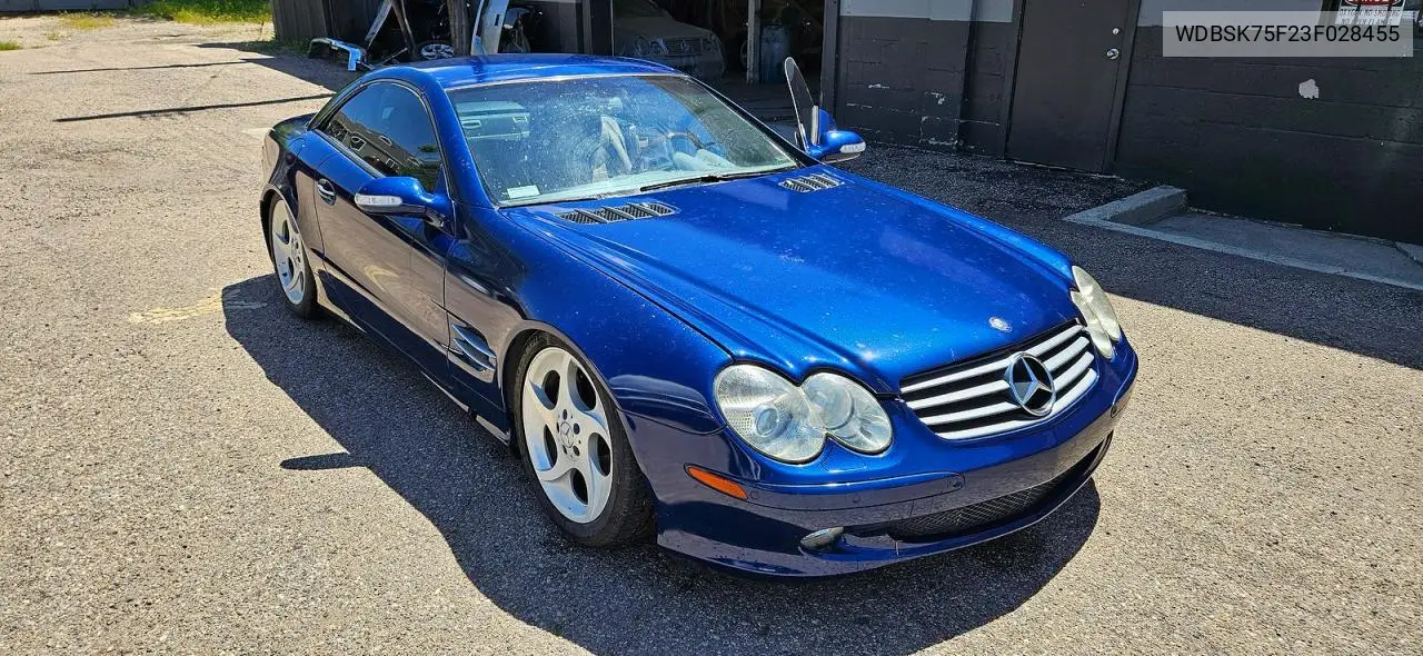 2003 Mercedes-Benz Sl 500R VIN: WDBSK75F23F028455 Lot: 55992276
