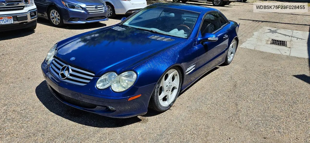 2003 Mercedes-Benz Sl 500R VIN: WDBSK75F23F028455 Lot: 55992276