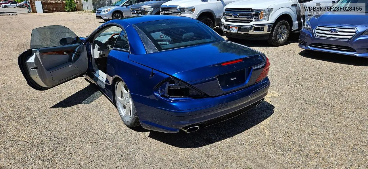 2003 Mercedes-Benz Sl 500R VIN: WDBSK75F23F028455 Lot: 55992276