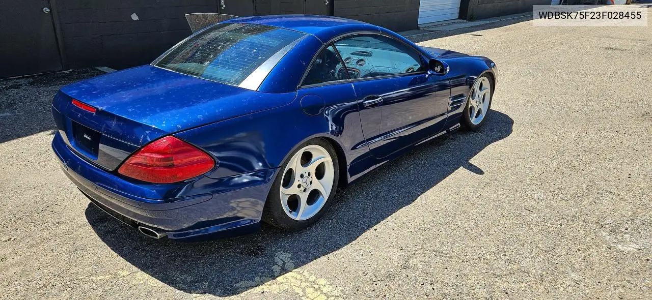 2003 Mercedes-Benz Sl 500R VIN: WDBSK75F23F028455 Lot: 55992276