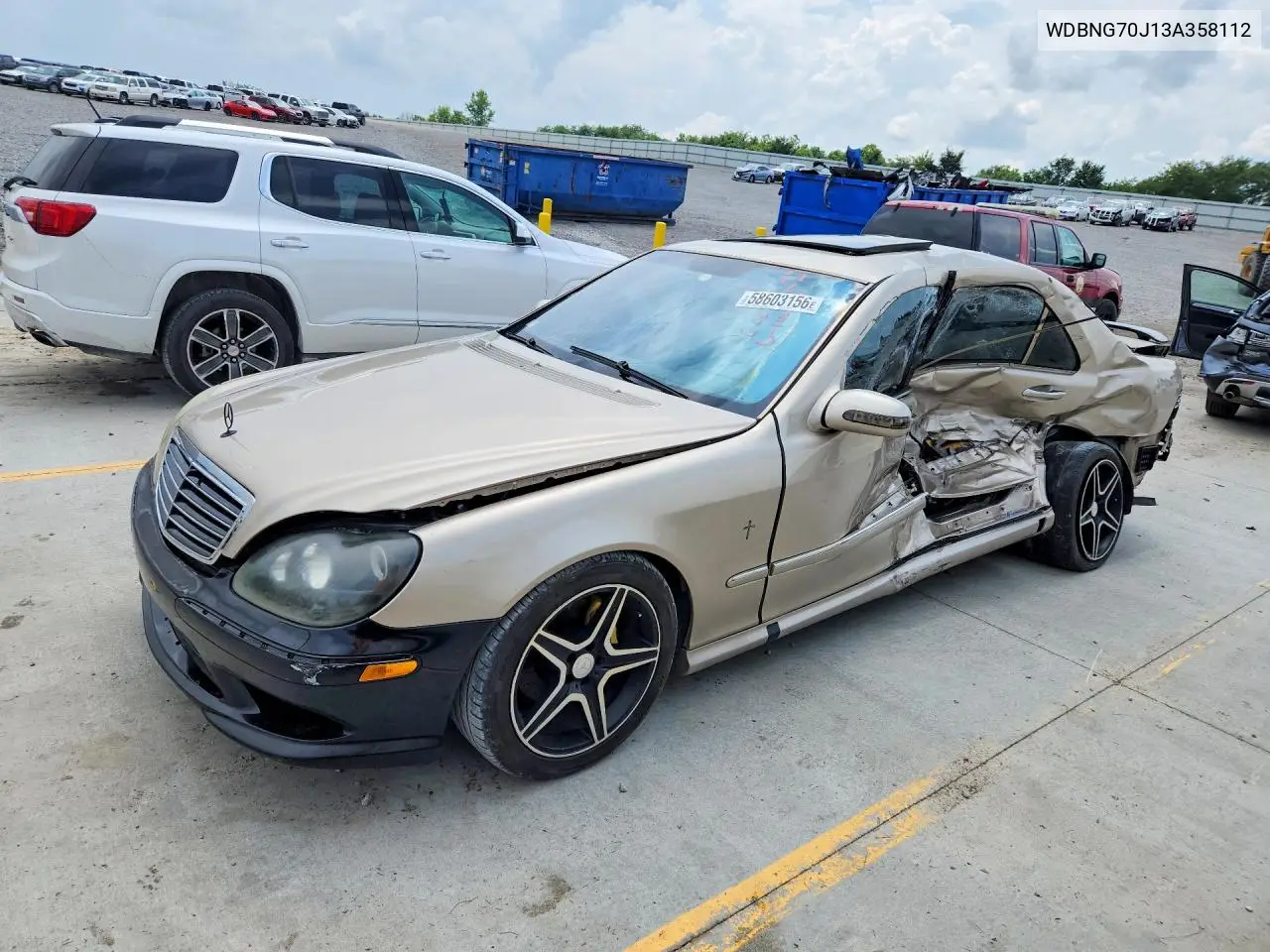 2003 Mercedes-Benz S 430 VIN: WDBNG70J13A358112 Lot: 58603156