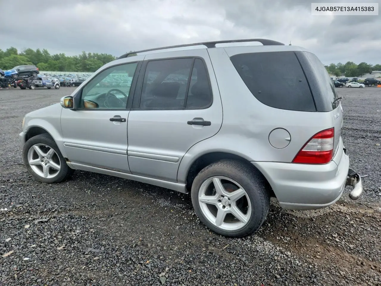 2003 Mercedes-Benz Ml 350 VIN: 4JGAB57E13A415383 Lot: 58622646