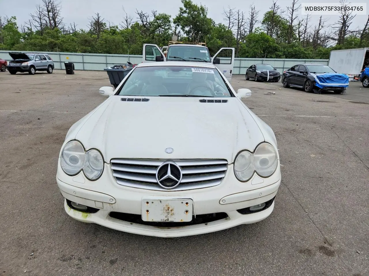 2003 Mercedes-Benz Sl 500R VIN: WDBSK75F33F034765 Lot: 58818416
