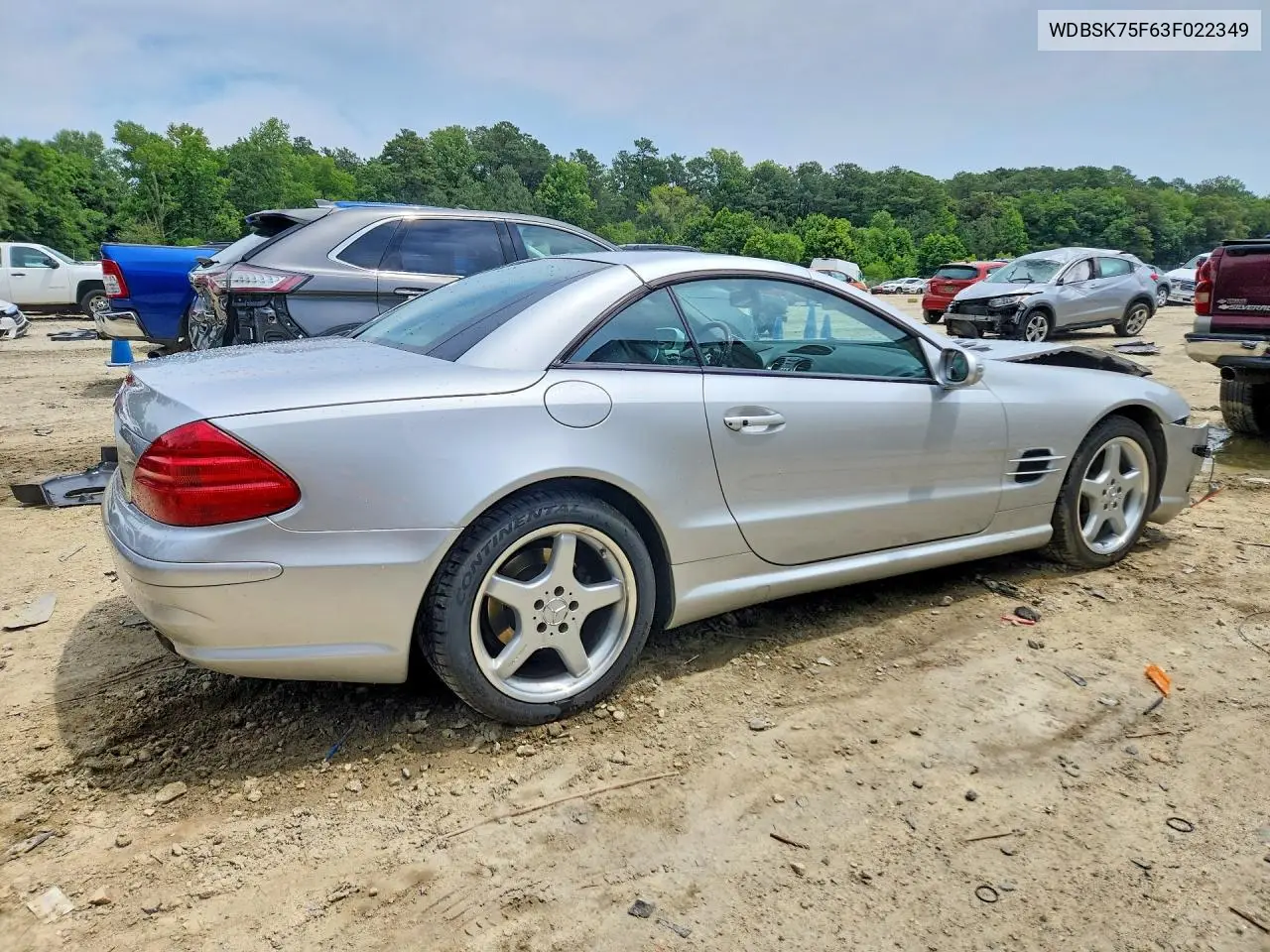2003 Mercedes-Benz Sl 500R VIN: WDBSK75F63F022349 Lot: 58935946