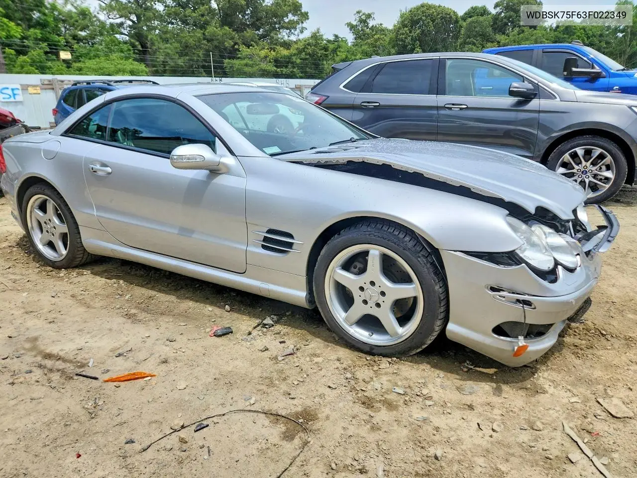 2003 Mercedes-Benz Sl 500R VIN: WDBSK75F63F022349 Lot: 58935946