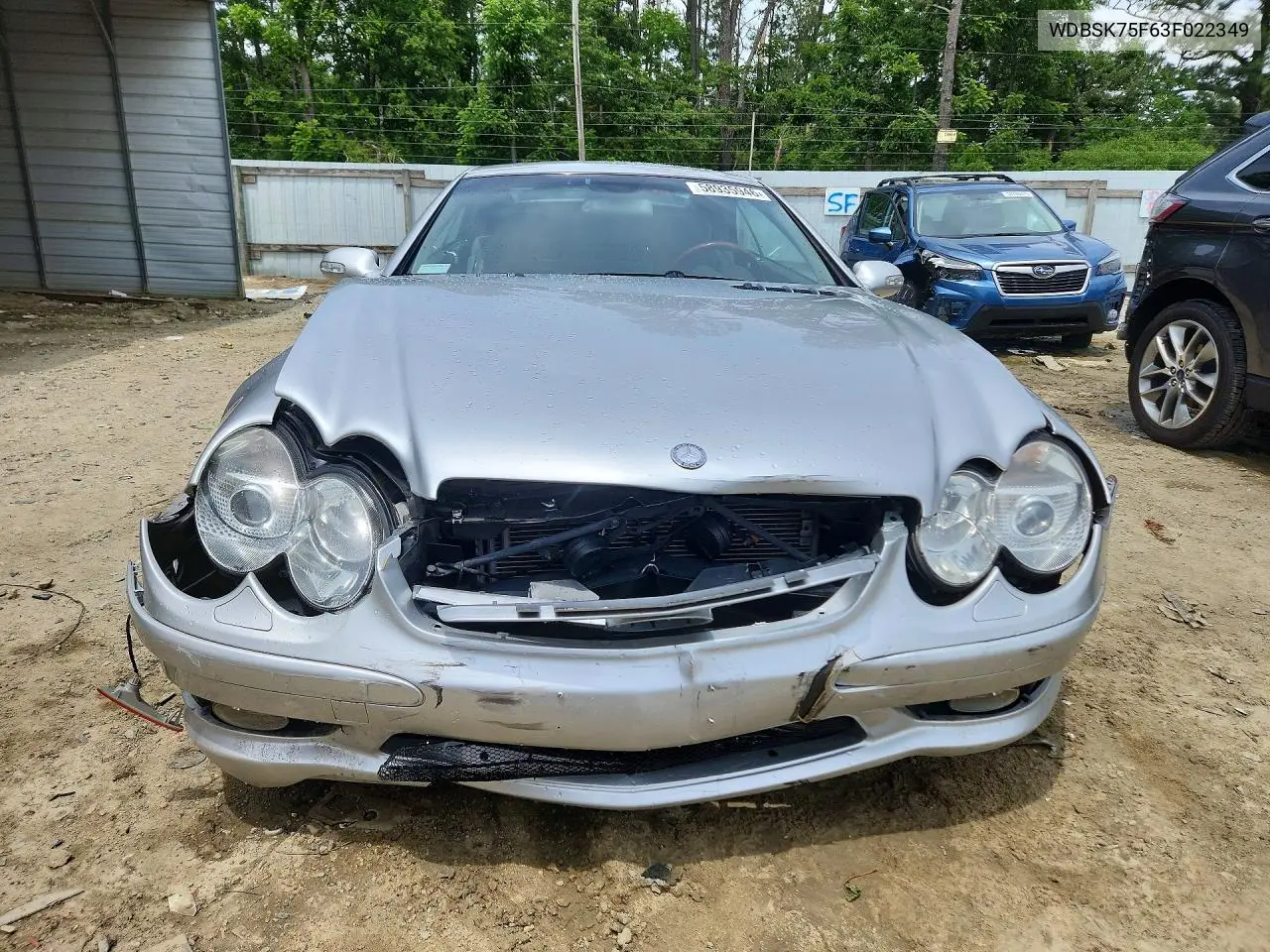 2003 Mercedes-Benz Sl 500R VIN: WDBSK75F63F022349 Lot: 58935946