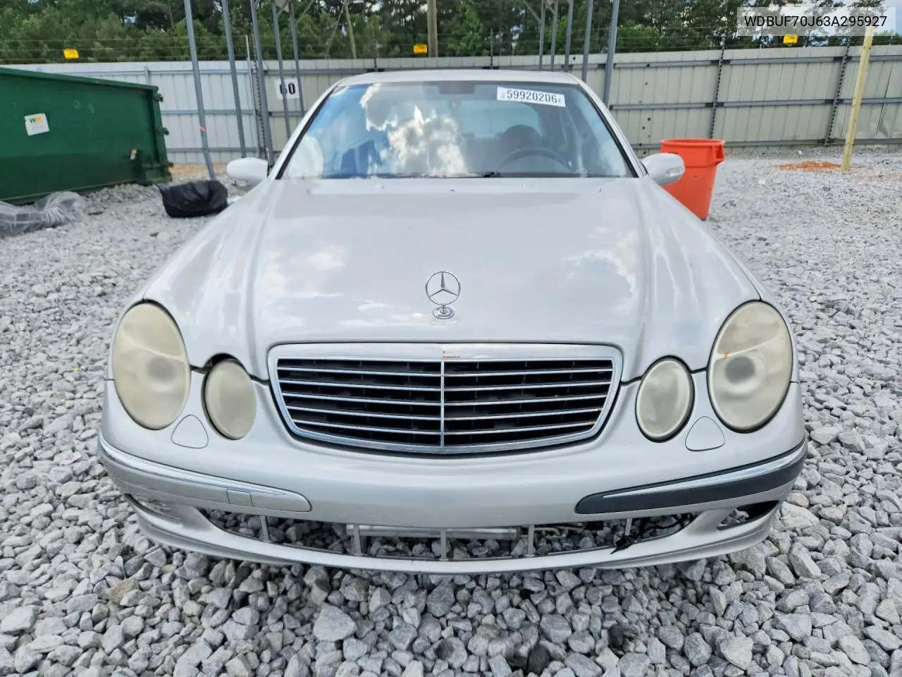 2003 Mercedes-Benz E 500 VIN: WDBUF70J63A295927 Lot: 59920206