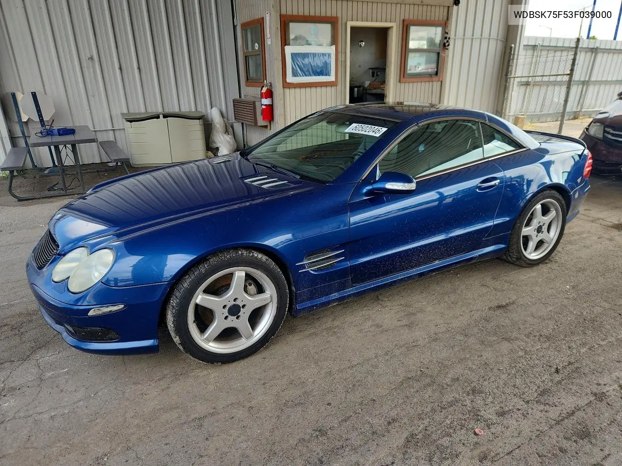 2003 Mercedes-Benz Sl 500R VIN: WDBSK75F53F039000 Lot: 60502046
