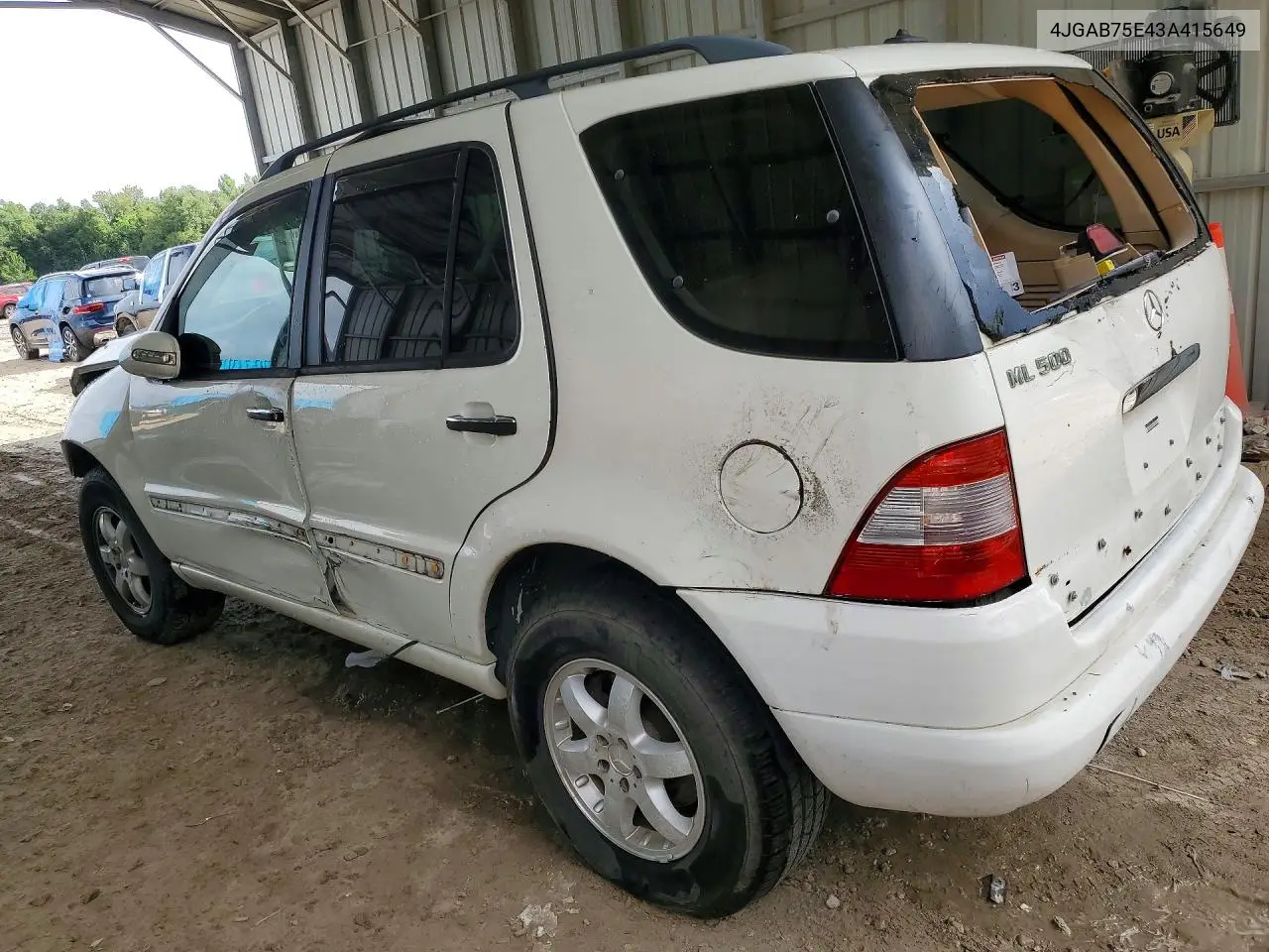 2003 Mercedes-Benz Ml 500 VIN: 4JGAB75E43A415649 Lot: 62117426