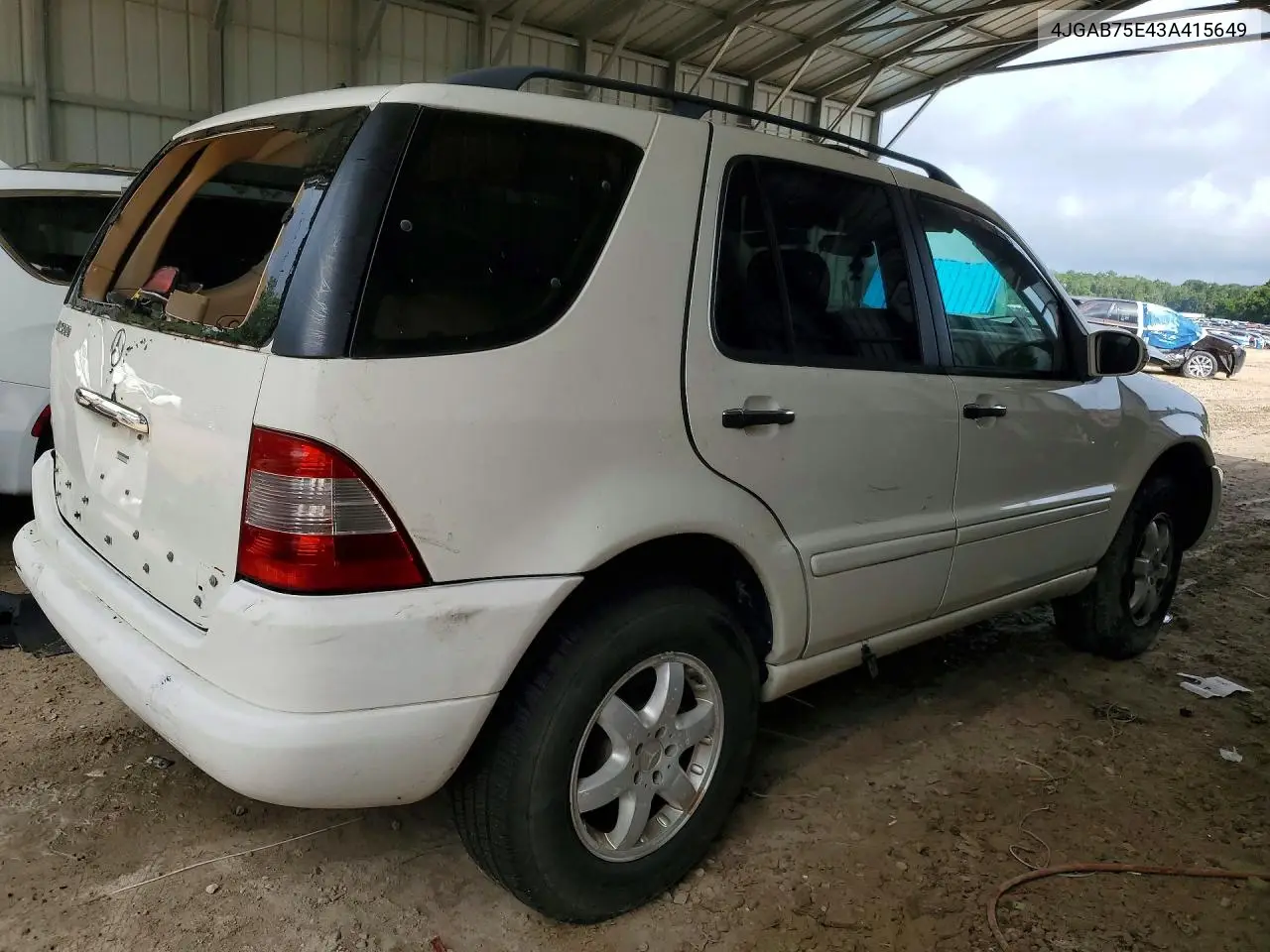 2003 Mercedes-Benz Ml 500 VIN: 4JGAB75E43A415649 Lot: 62117426