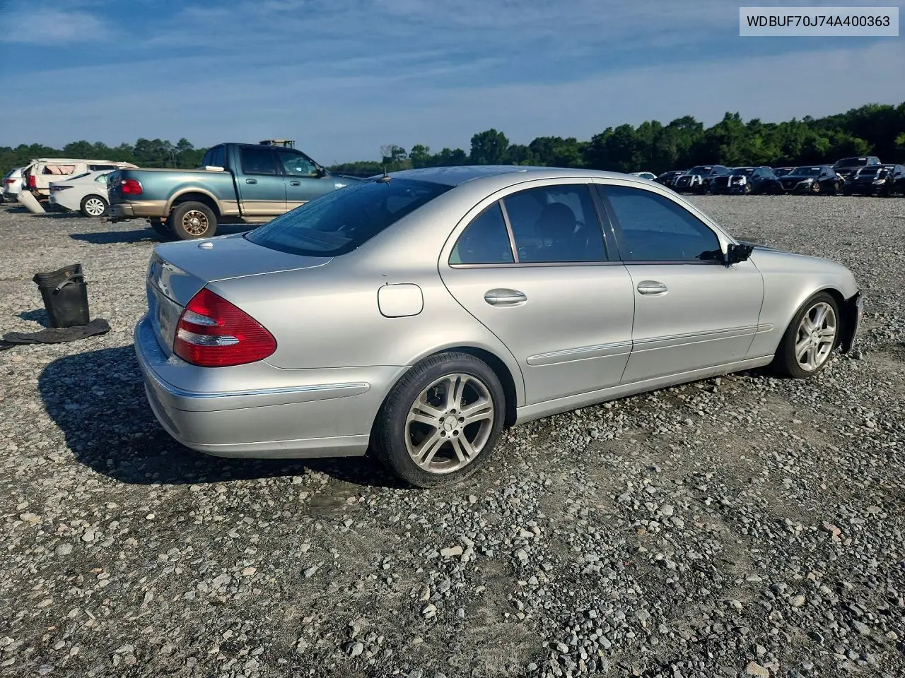 2004 Mercedes-Benz E 500 VIN: WDBUF70J74A400363 Lot: 60416056