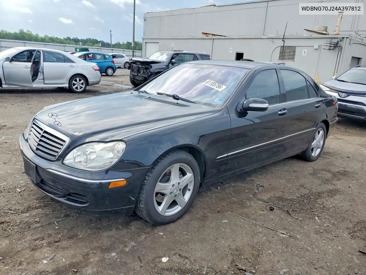 2004 Mercedes-Benz S 430 VIN: WDBNG70J24A397812 Lot: 61185756