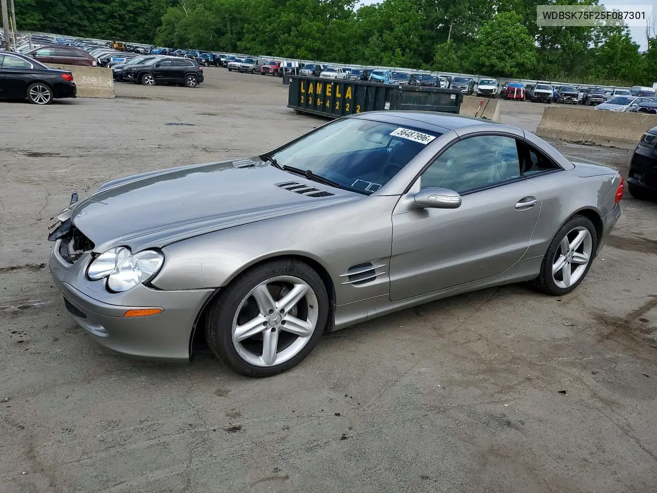 2005 Mercedes-Benz Sl 500 VIN: WDBSK75F25F087301 Lot: 56487996