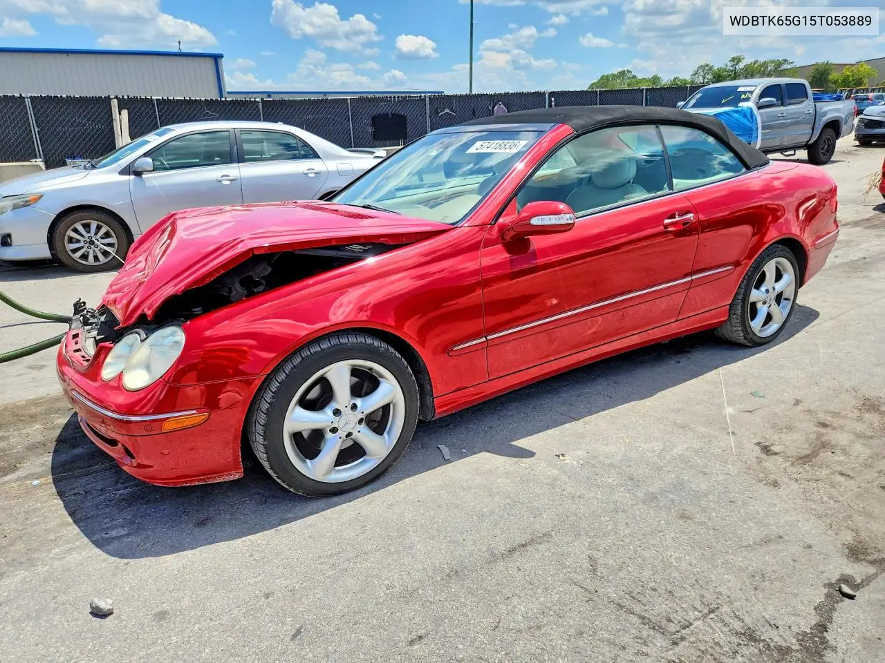2005 Mercedes-Benz Clk 320 VIN: WDBTK65G15T053889 Lot: 57418836