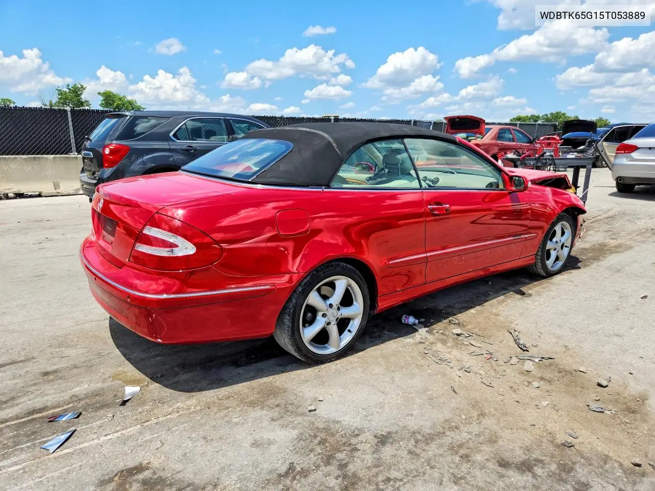 2005 Mercedes-Benz Clk 320 VIN: WDBTK65G15T053889 Lot: 57418836