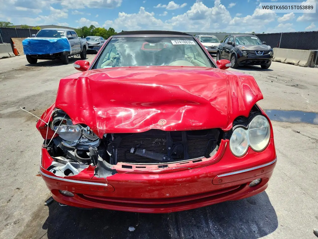 2005 Mercedes-Benz Clk 320 VIN: WDBTK65G15T053889 Lot: 57418836