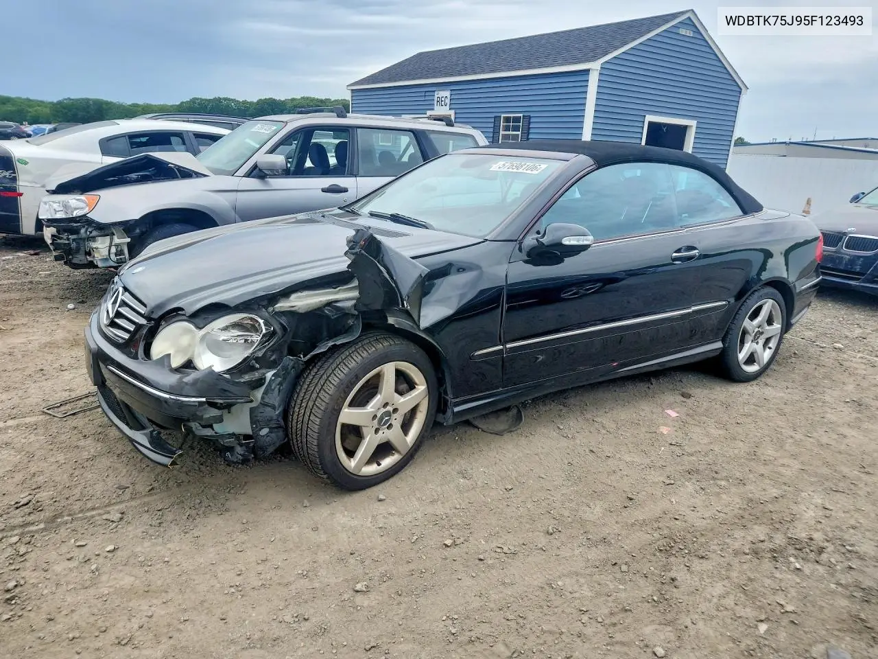 2005 Mercedes-Benz Clk 500 VIN: WDBTK75J95F123493 Lot: 57698106