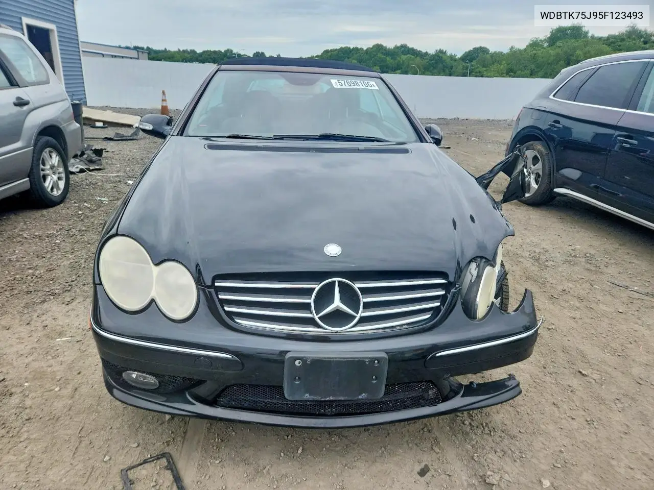 2005 Mercedes-Benz Clk 500 VIN: WDBTK75J95F123493 Lot: 57698106