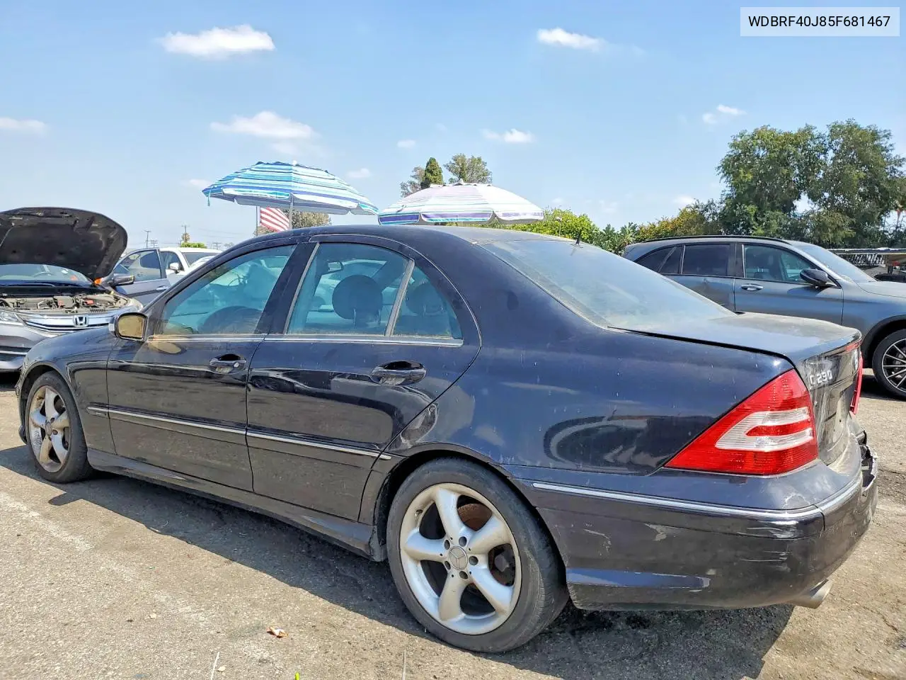 2005 Mercedes-Benz C 230K Sport Sedan VIN: WDBRF40J85F681467 Lot: 57890886
