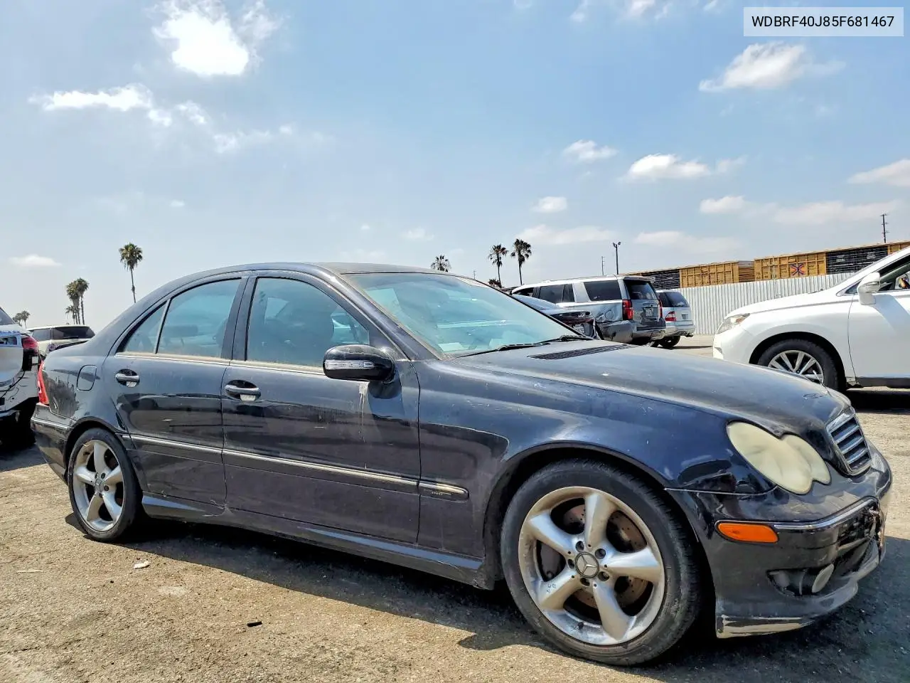 2005 Mercedes-Benz C 230K Sport Sedan VIN: WDBRF40J85F681467 Lot: 57890886