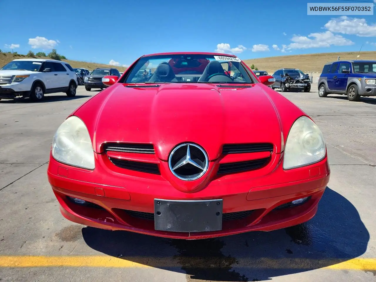 2005 Mercedes-Benz Slk 350 VIN: WDBWK56F55F070352 Lot: 60594216
