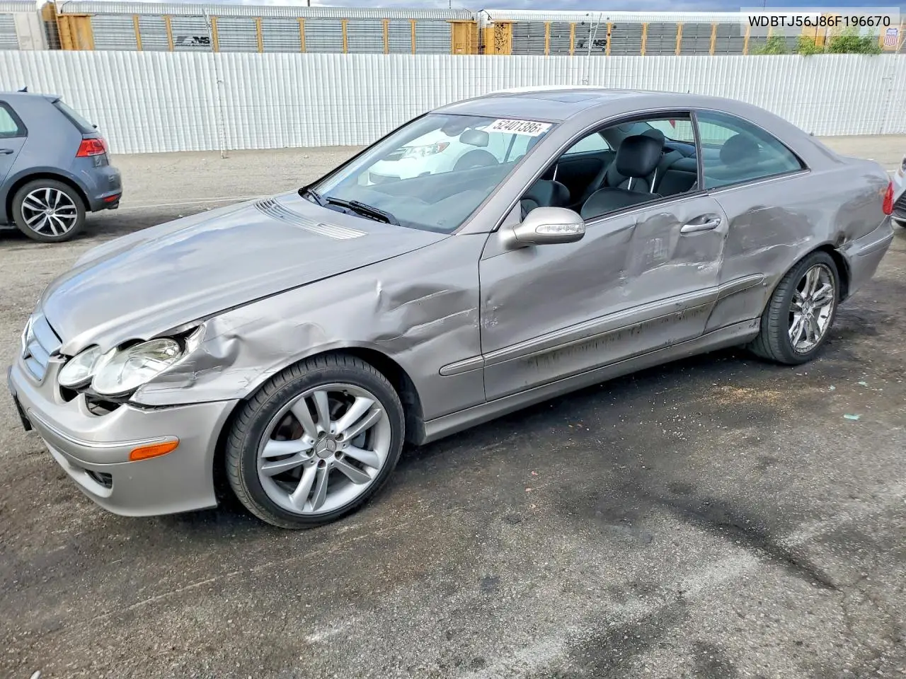 2006 Mercedes-Benz Clk 350 VIN: WDBTJ56J86F196670 Lot: 52401386