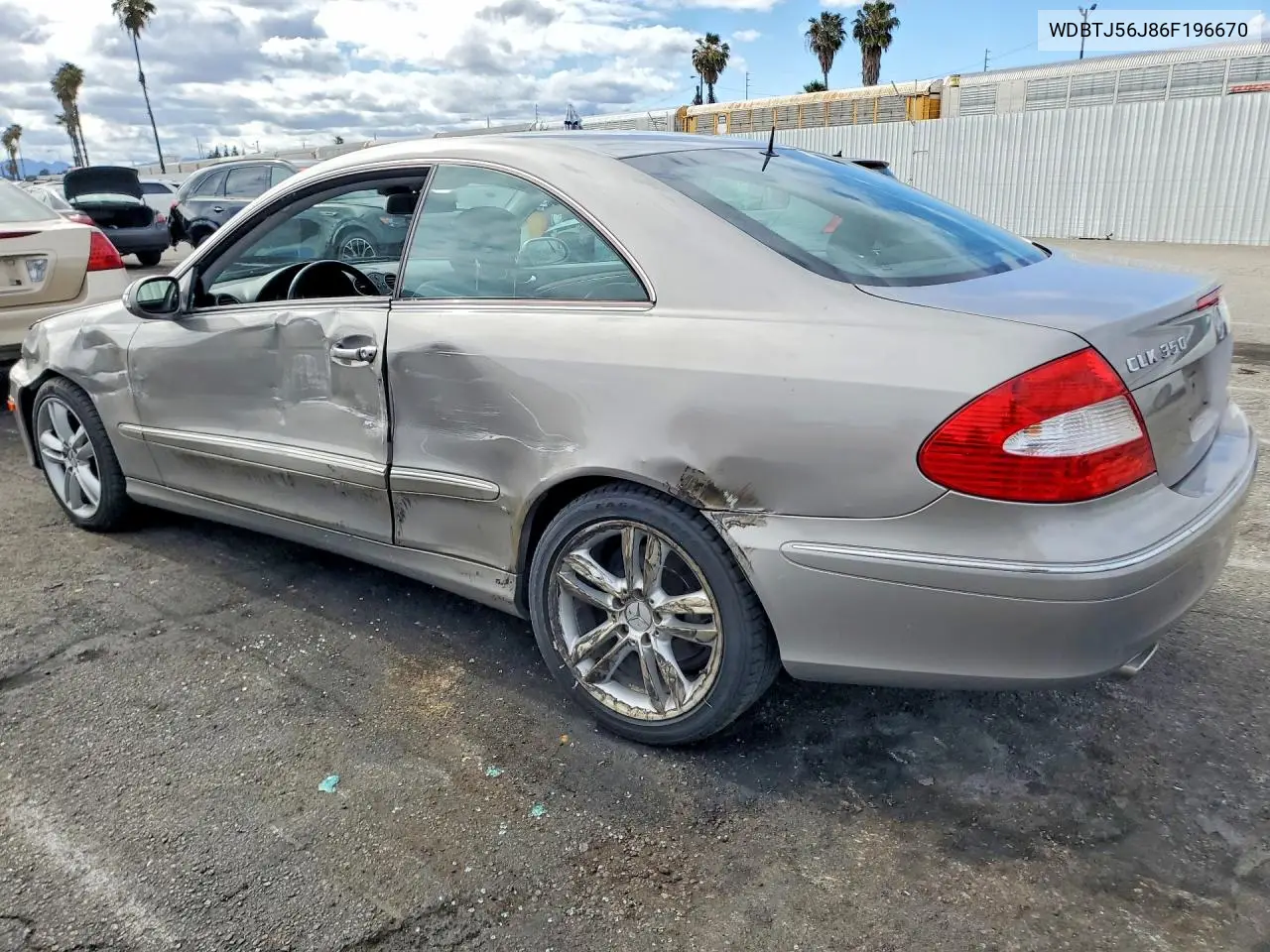 2006 Mercedes-Benz Clk 350 VIN: WDBTJ56J86F196670 Lot: 52401386